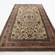 4x7 Brown Floral Vintage Persian Rug, 130x215Cm SK 2606