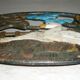 Underside of flat couple of steel geese