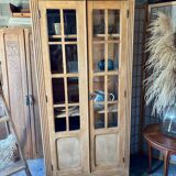 Vitrine parisienne bois brut