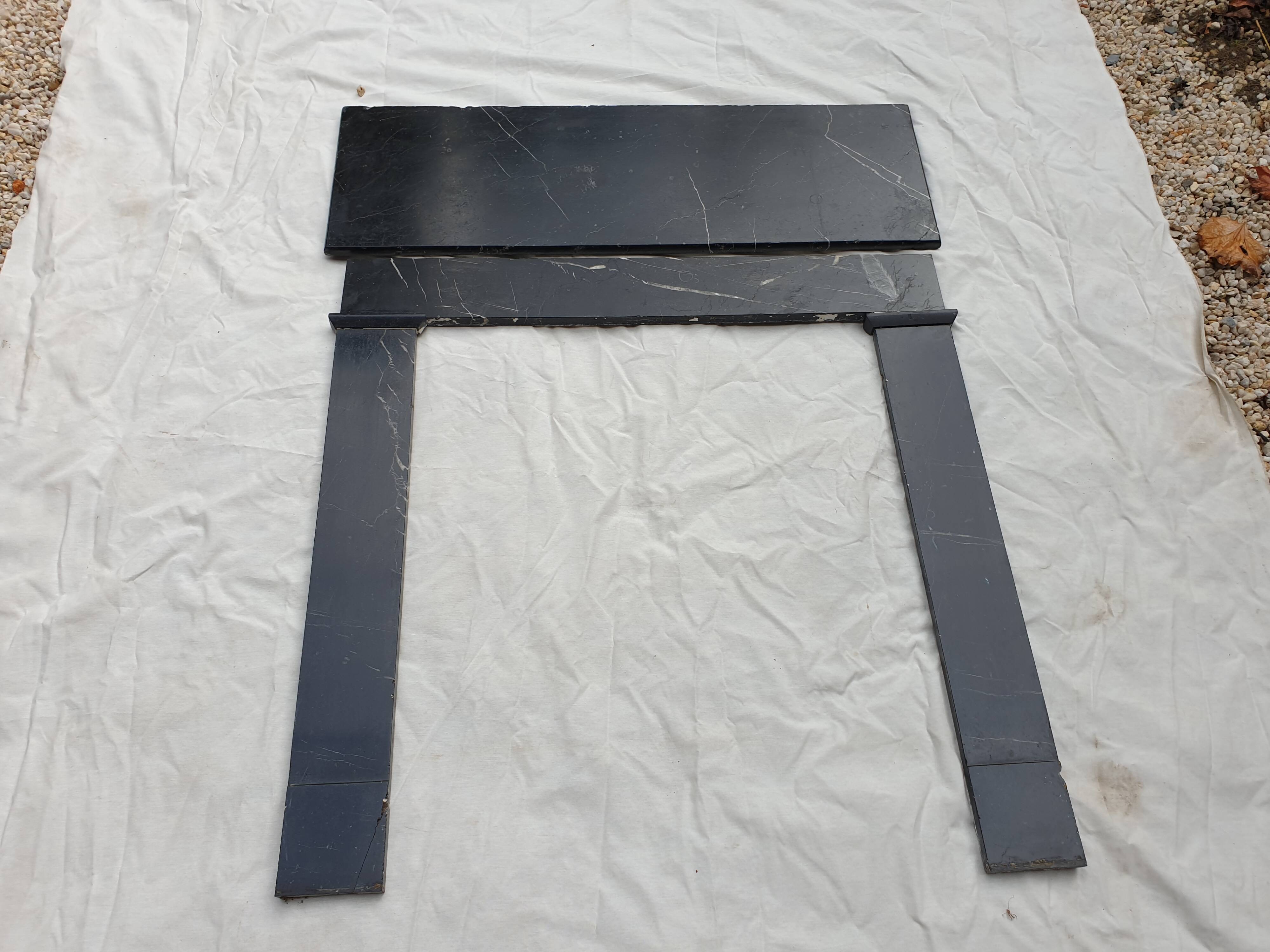 Black marble fireplace Napoleon III