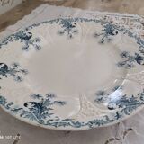 Round dish 2 in old earthenware from Longwy Lorrain model