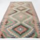 6x10 Decorative Rug, Soft Vintage Kilim Rug, Mint Green Area Kilim Rug,