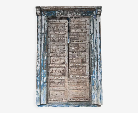 Ancient indian gates. hinged doors