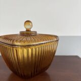 Amber glass bonbonnière