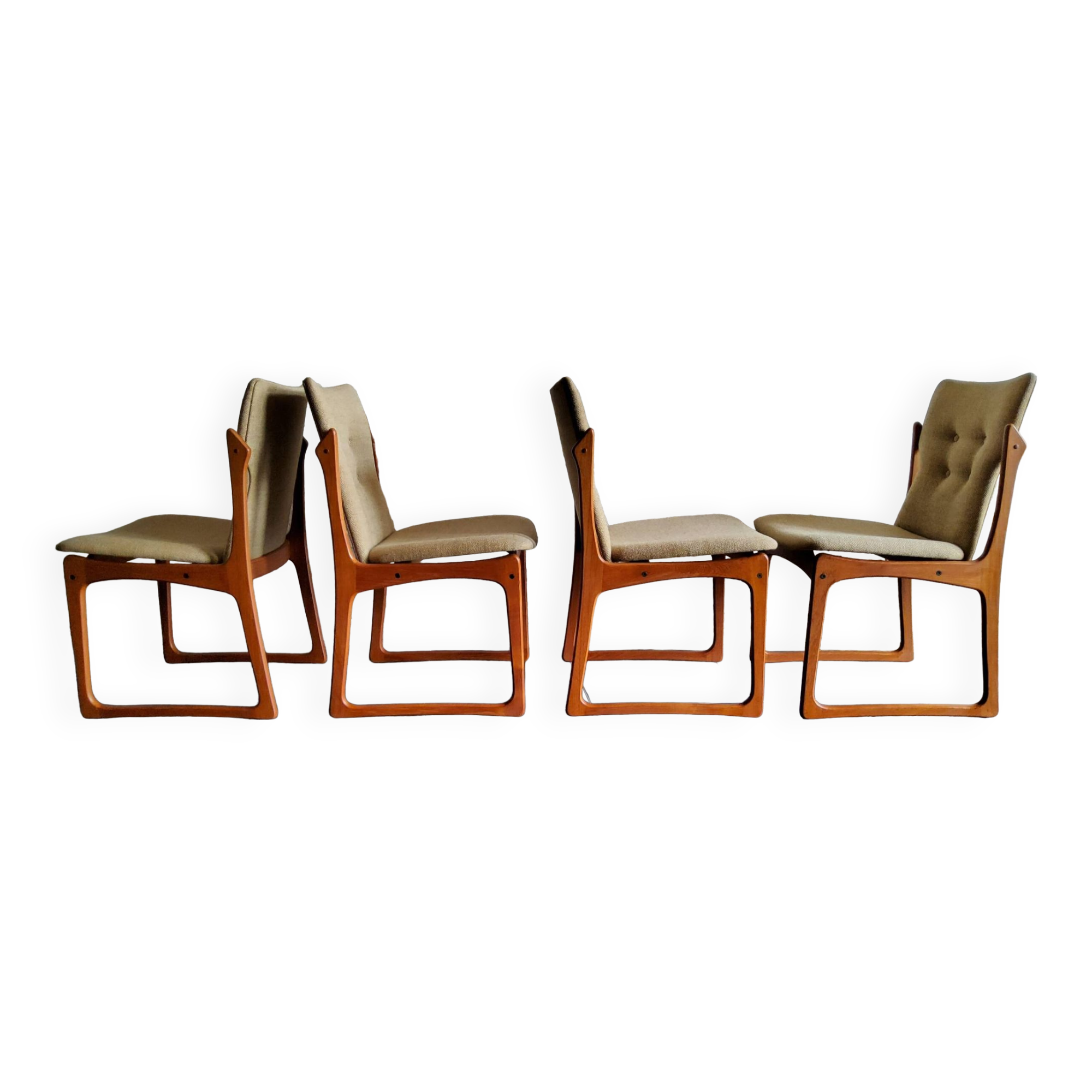 Chaises Scandinave en bois de Vamdrup Stolefabrik Danemark 1960