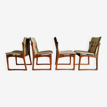 Scandinavian wooden chairs by Vamdrup Stolefabrik Denmark 1960