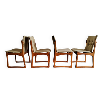 Scandinavian wooden chairs by Vamdrup Stolefabrik Denmark 1960
