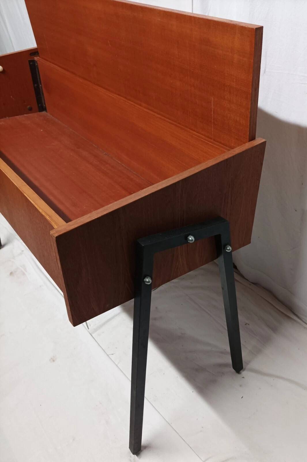Vintage Wooden Chest Style Sewing Furniture