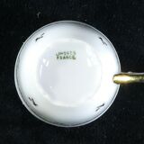 Coffee service in white and gold porcelain Limoges France