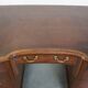 Antique English wooden desk from the late 19th century with a leather top