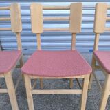 Set de 6 chaises en bois brut