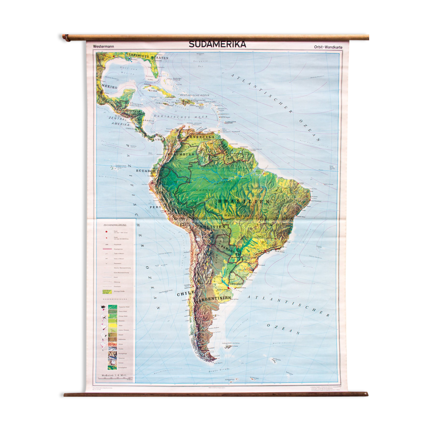 Map of South America, 1971