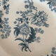 Flat plate iron earth Longwy model Ycho - blue flower faience ja