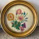 2 medallions embroidery of flowers