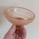 Drageoir or sugar bowl in pink molded glass, rosaline
