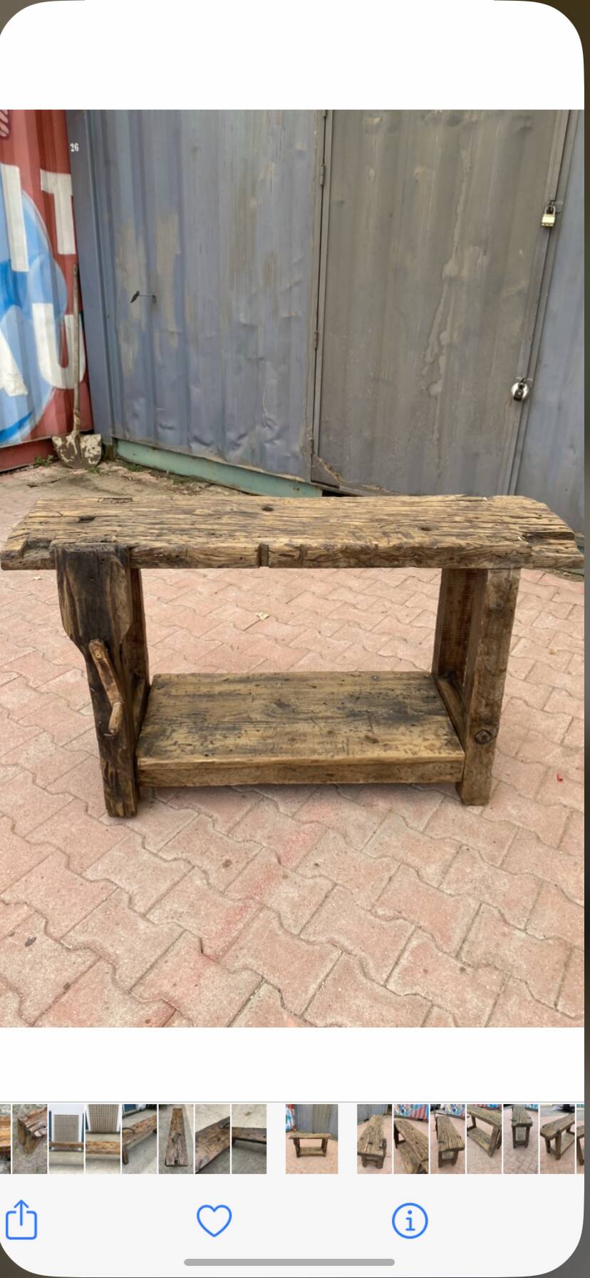 Old carpenter's workbench