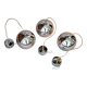 Set of 3 Benny Frandsen modular chrome pendant lights, Denmark 1970/80