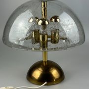 Lampe de table des années 60 des années 70 par Doria Leuchten Allemagne laiton de verre Space Age