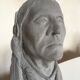 Sioux Indian chief's head black earthenware workshop proof 1920