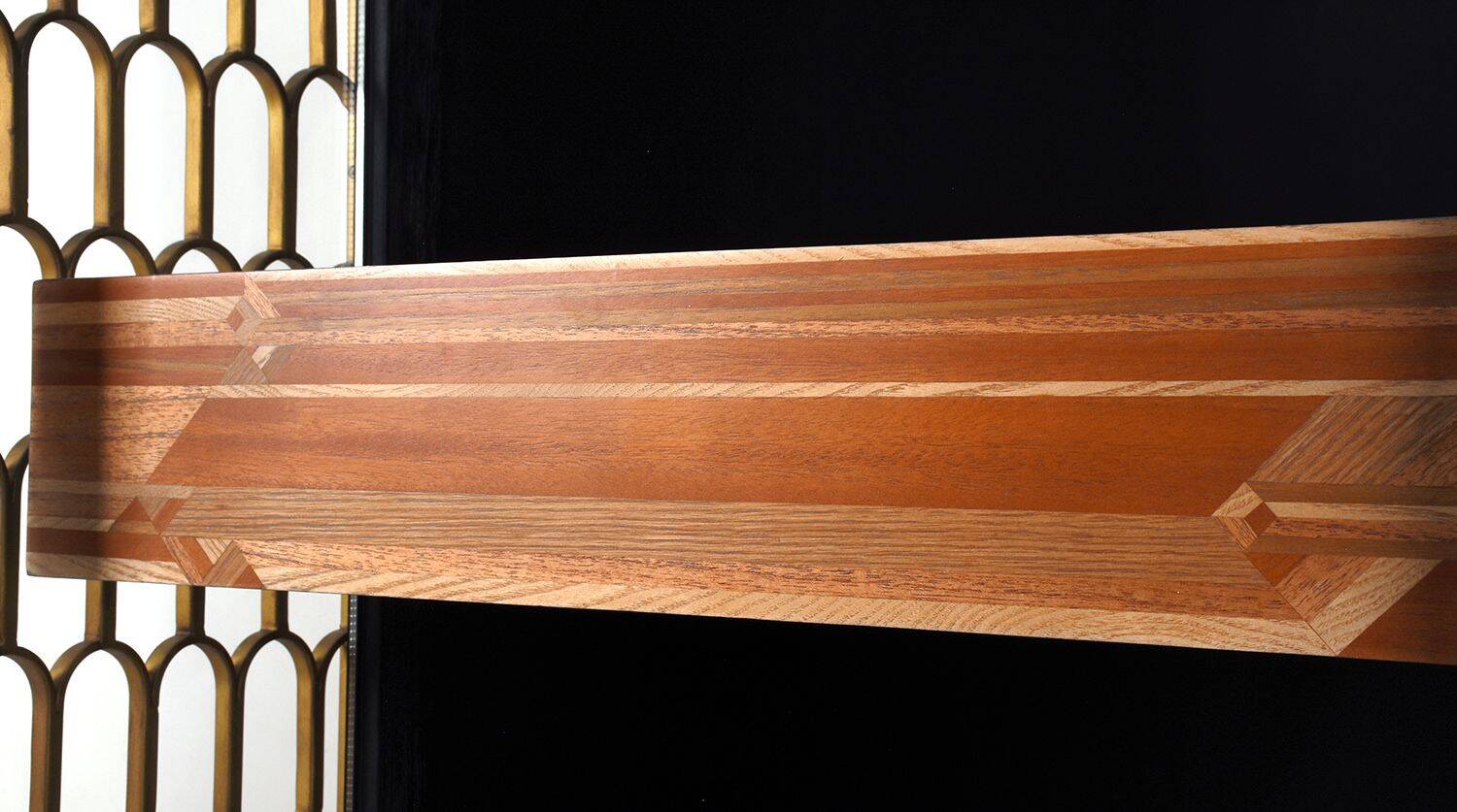 Meuble bar Art Déco bois et métal