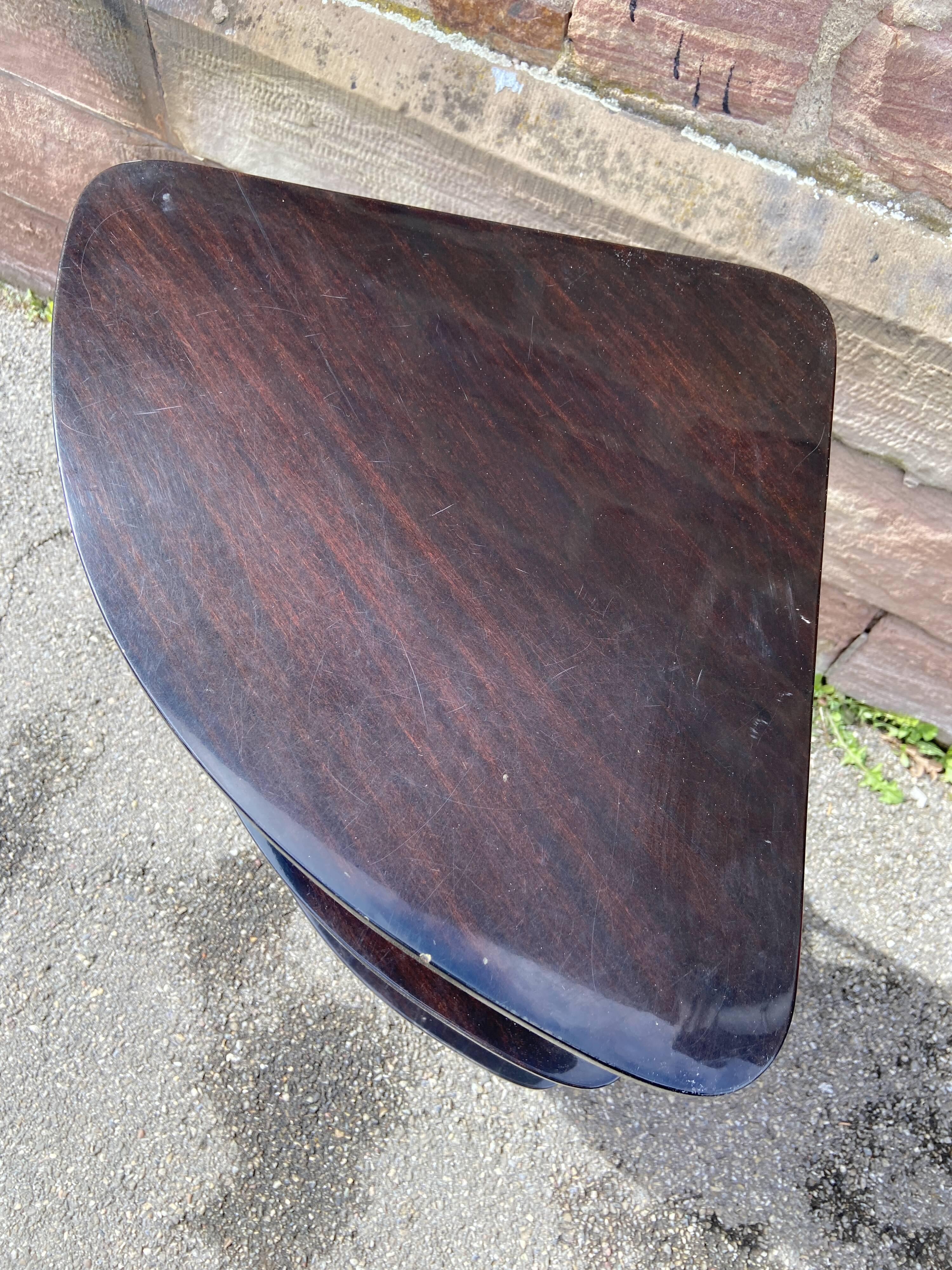 corner shelf in formica & metal 60s vintage French mid century neo classic 60