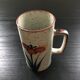 Mug en grès décor floral