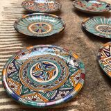 Lot de 8 assiettes argile de Fès