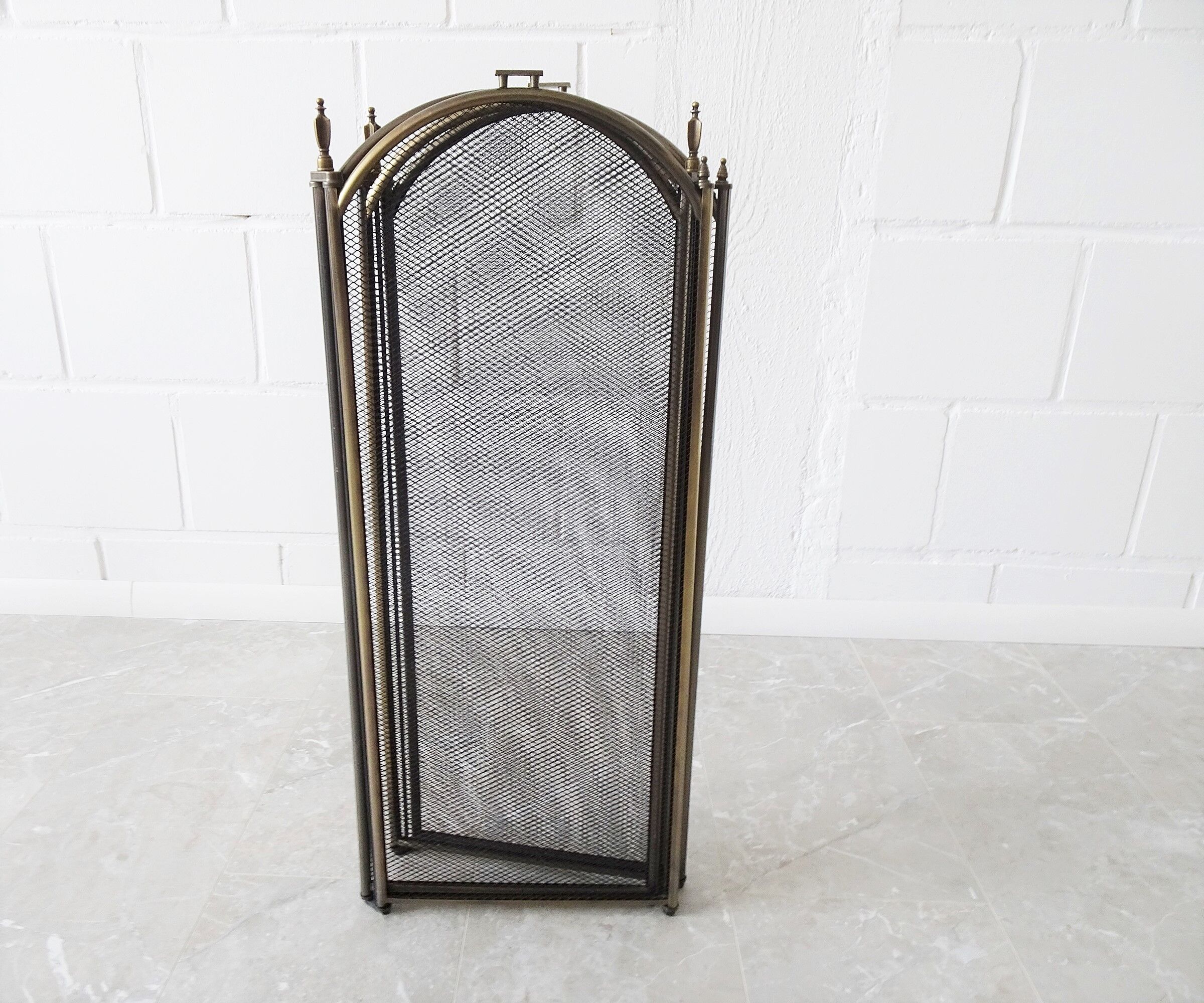 écran de cheminée vintage pliable