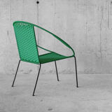 Armchair metal structure and green ropes 1960