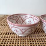 Lot of ceramic bowls pale pink