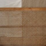 Solid wood bench and caning
