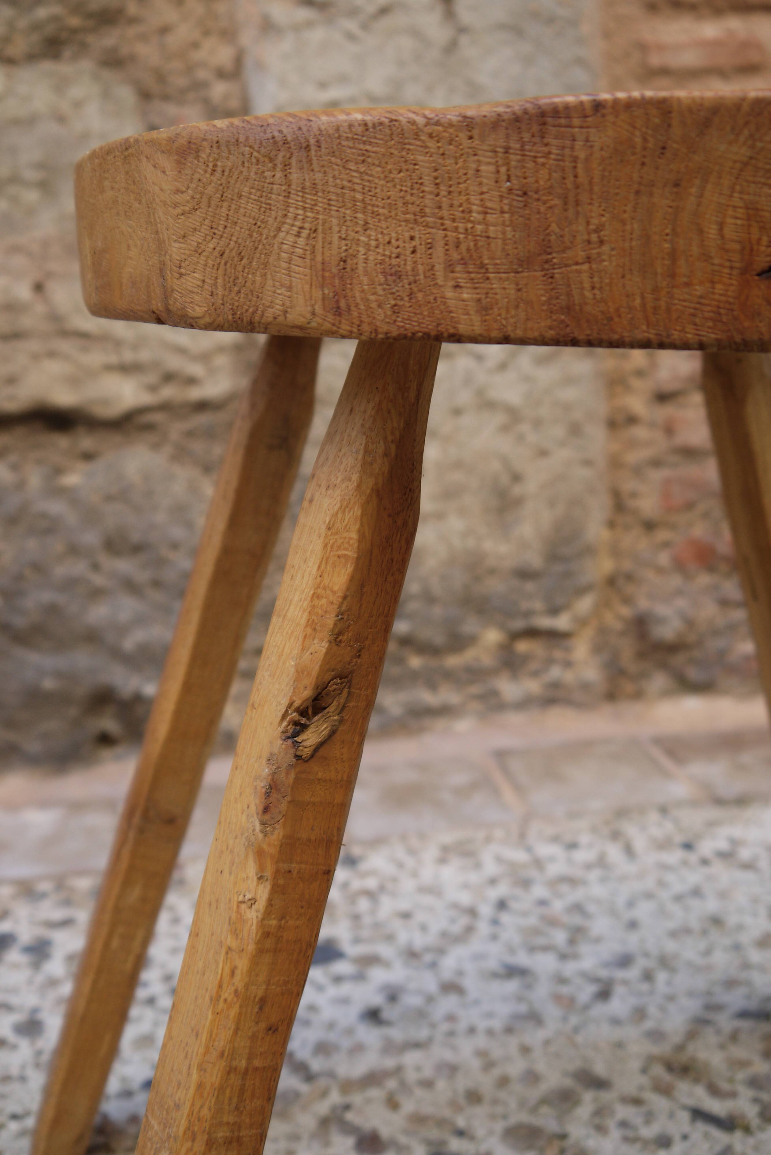 Brutalist wooden chair