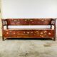 Antique painted wooden valve bench