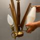 Italian opaline glass light pendant 1950’s