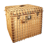 Wicker travel trunk 1920