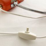 Delmas orange flexible clamp lamp, 1970s