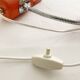 Delmas orange flexible clamp lamp, 1970s