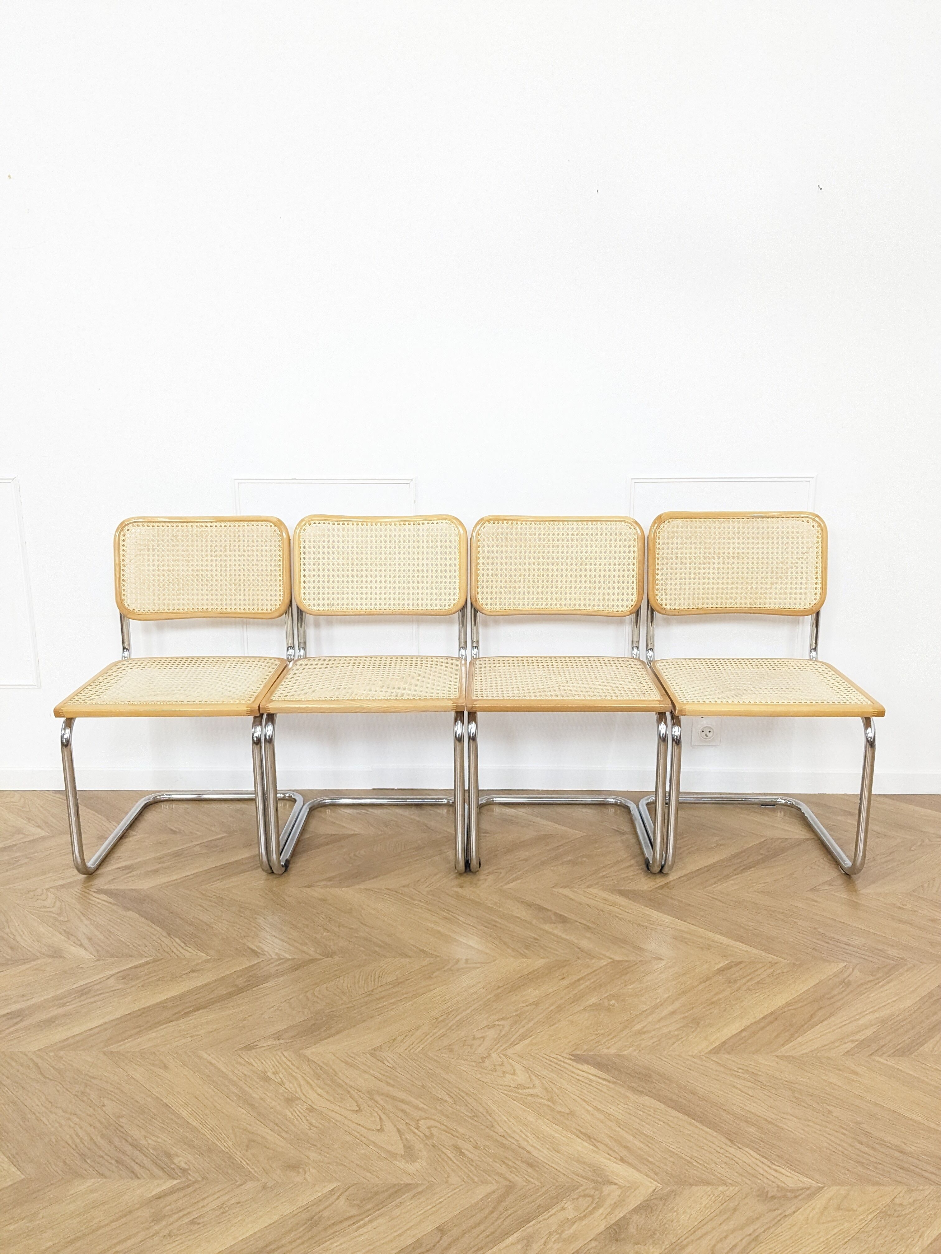 Vintage chairs Cesca B32 by Marcel Breuer