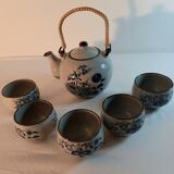 Oriental style tea set, teapot and five bowls