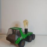 Lampe jouet camion vintage en métal vert