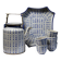 Chinese Qing style tea service porcelain calligraphy "Epitaph" vintage