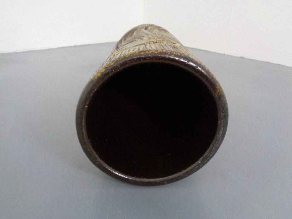 Large Brutalist Ceramic Umbrella Stand, Italy, 1960s