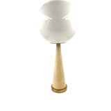 Conic parchment and brass table lamp, France 1960