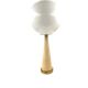 Conic parchment and brass table lamp, France 1960