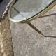 Round Brass Coffee Table with Glass Top, 1970s