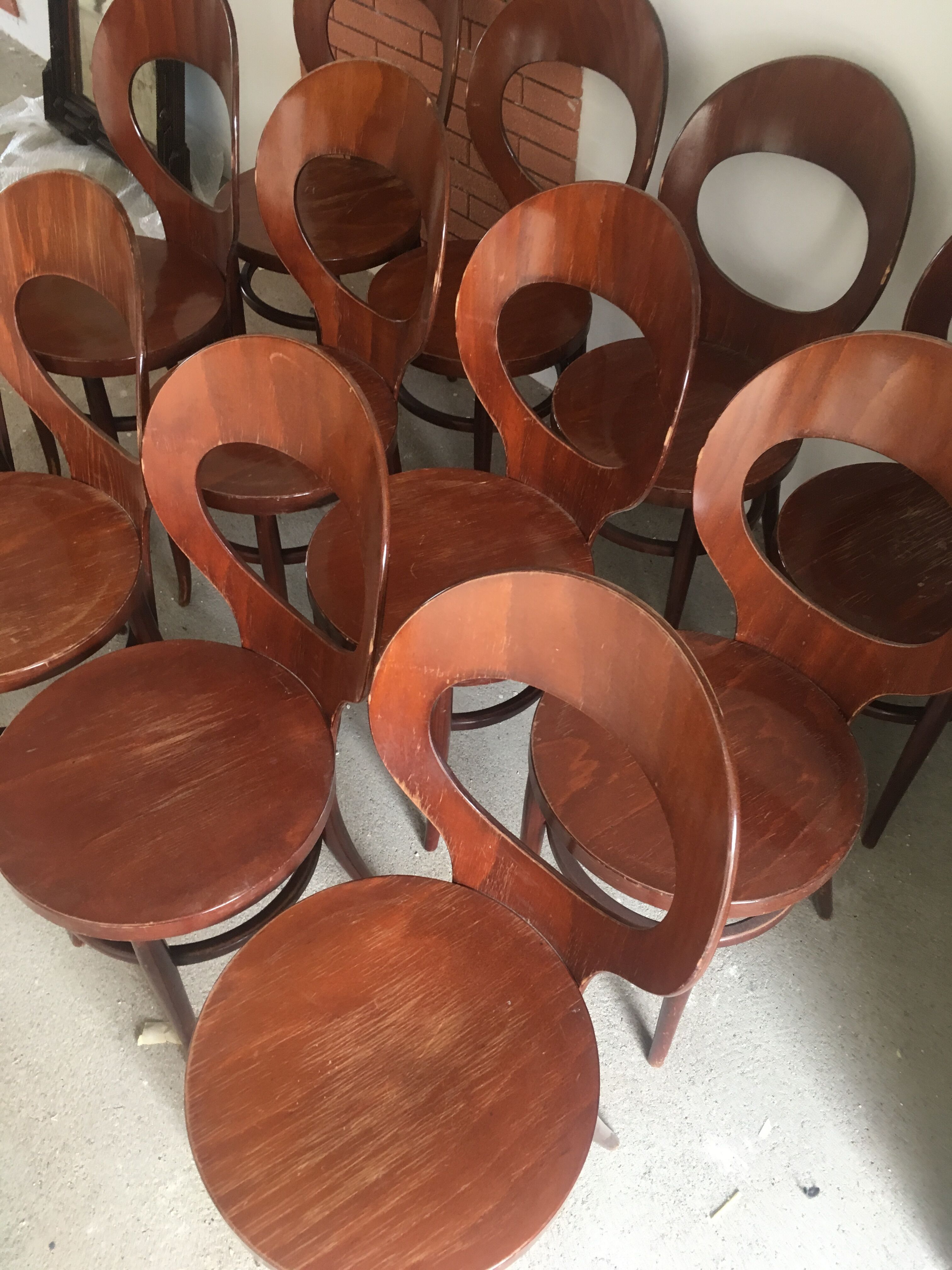 12 chairs Baumann model "Seagull"