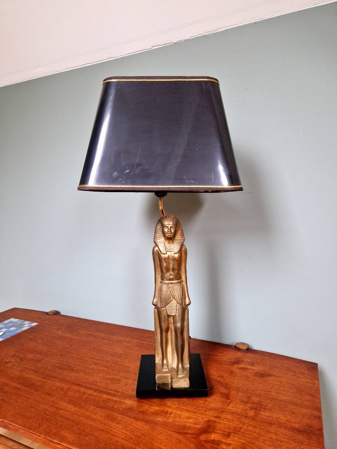 Egyptian table lamp, Hollywood Regency style, 1970