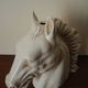Ceramic horse head lamp base vintage horse lamp base design 70s