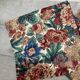 Lot de 3 housses de coussins en coton fleuri bordeaux