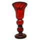 Vase, mid-century modern, red glass, designed by J. Słuczan-Orkusz, Poland, 1970s